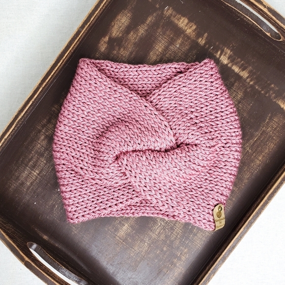 Handmade • Dusty Rose Pink Ear Warmer Headband - Picture 1 of 6